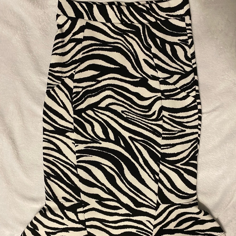 Zebra Print Pencil Skirt